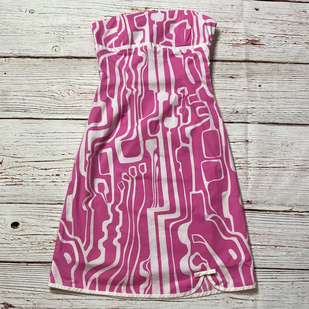 Tibi Pink and White Strapless Dress Sz 4, Perfect for Barbie Premiere! - Picture 2 of 15
